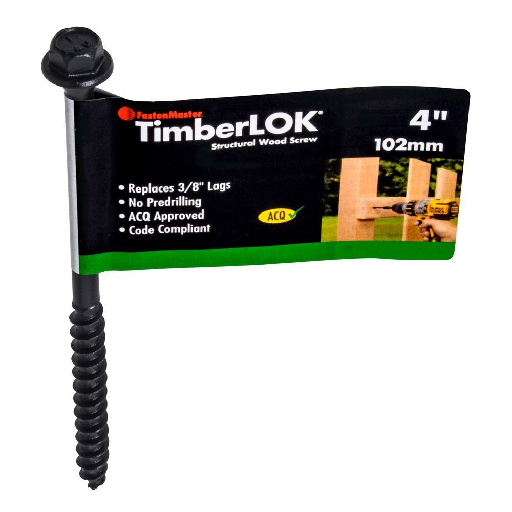 FastenMaster 4inch Hex Washer Head TimberLOK(R) Structural Wood Screw
