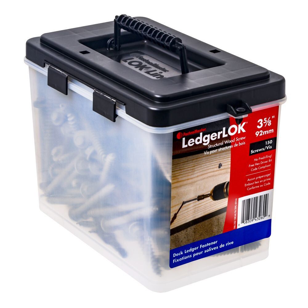 FastenMaster 35/8 Inch LedgerLOK Structural Wood Screws in Gray (150Pcs) The Home Depot Canada