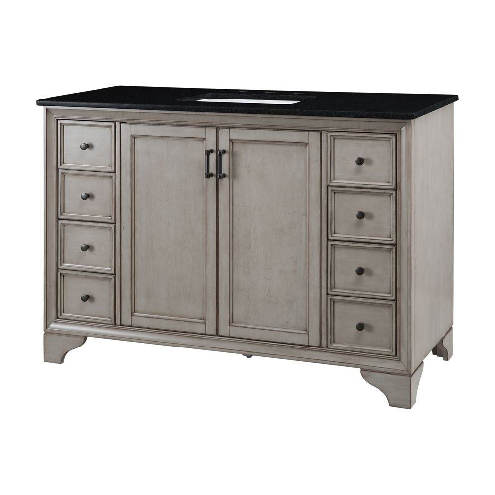 Home Decorators Collection Hazelton 49-inch W Vanity in Antique Grey