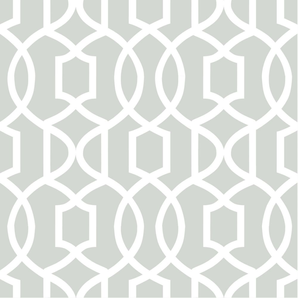 NuWallpaper Gray Grand Trellis Peel And Stick Wallpaper The Home