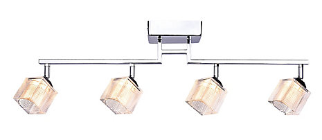 Hampton Bay 4 Light Directional Led Rail Fixture In Chrome With Mouse Over Image For A Closer Look