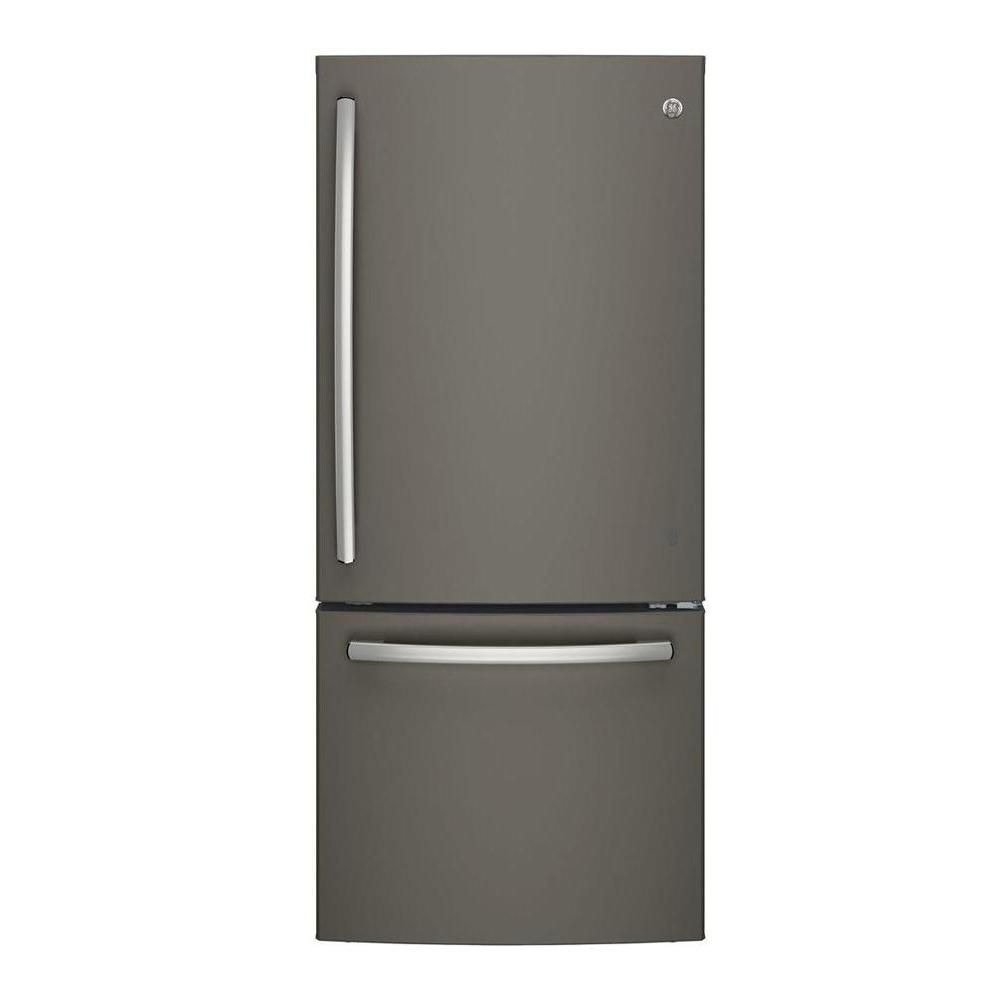 GE Profile 30"" 20.9 cu. ft. Bottom Freezer Refrigerator in Slate ENERGY STAR® The Home