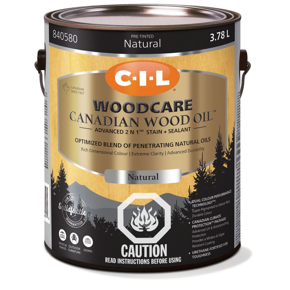 CIL Woodcare Canadian Wood Oil Nat 3.78L840580 The Home
