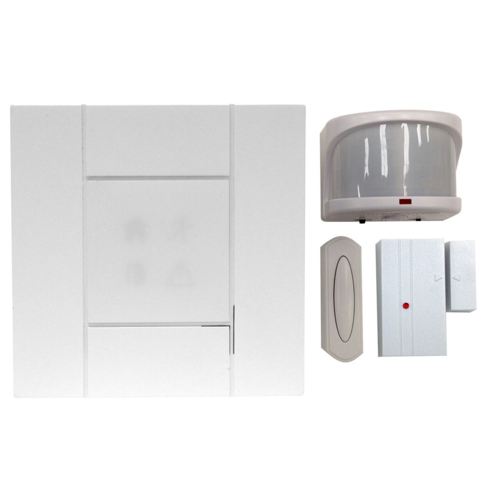 Hampton Bay Wireless or Wired Door Bell Black with Brushed Nickel