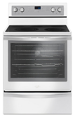 Whirlpool 30 Inch 6 4 Cu Ft Single Oven Electric Range With Self Whirlpool 30 Inch 6 4 Cu Ft Single Oven Electric Range With Self Cleaning Convection In White Ice The Home Depot Canada