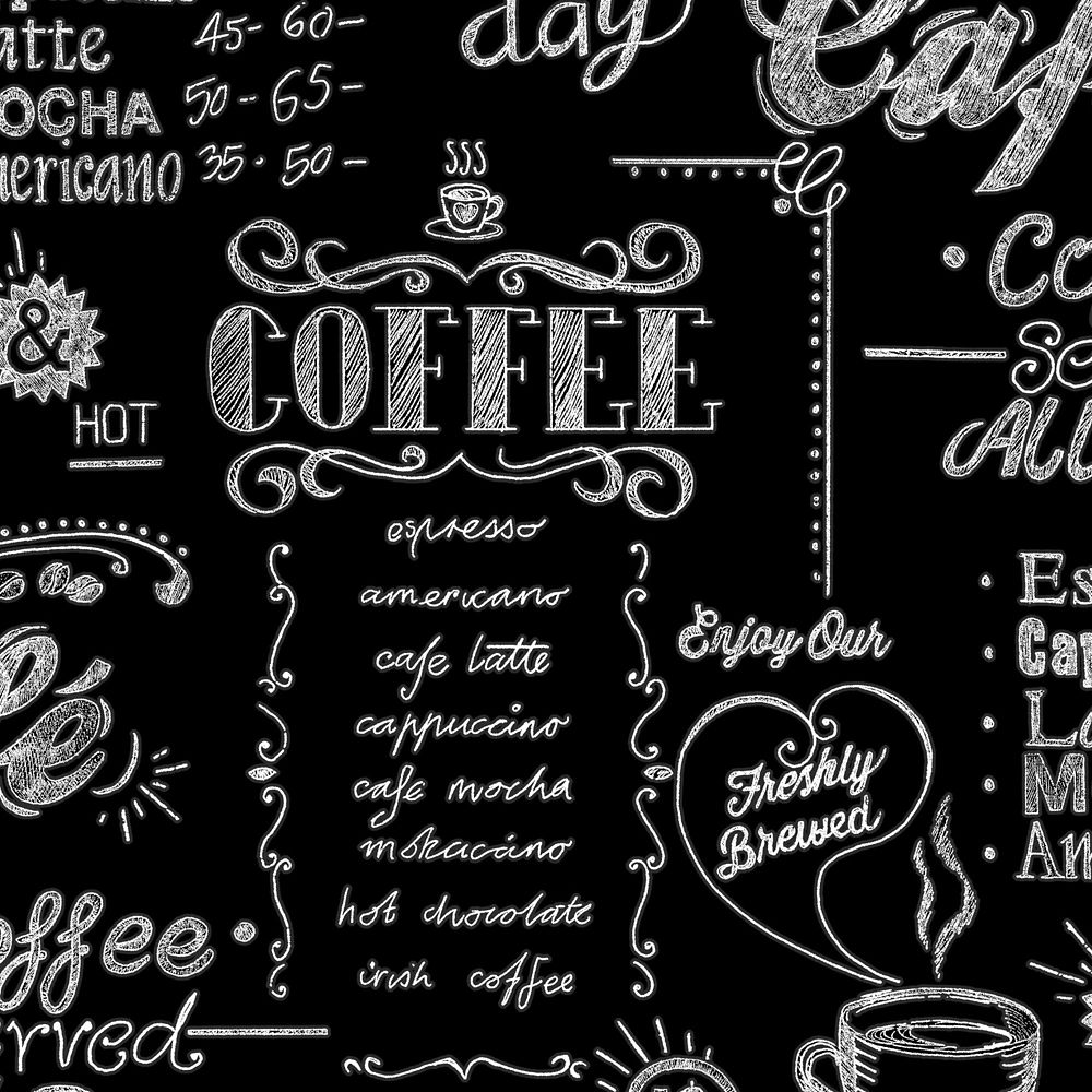 Coffee Shop Blackwhite Wallpaper