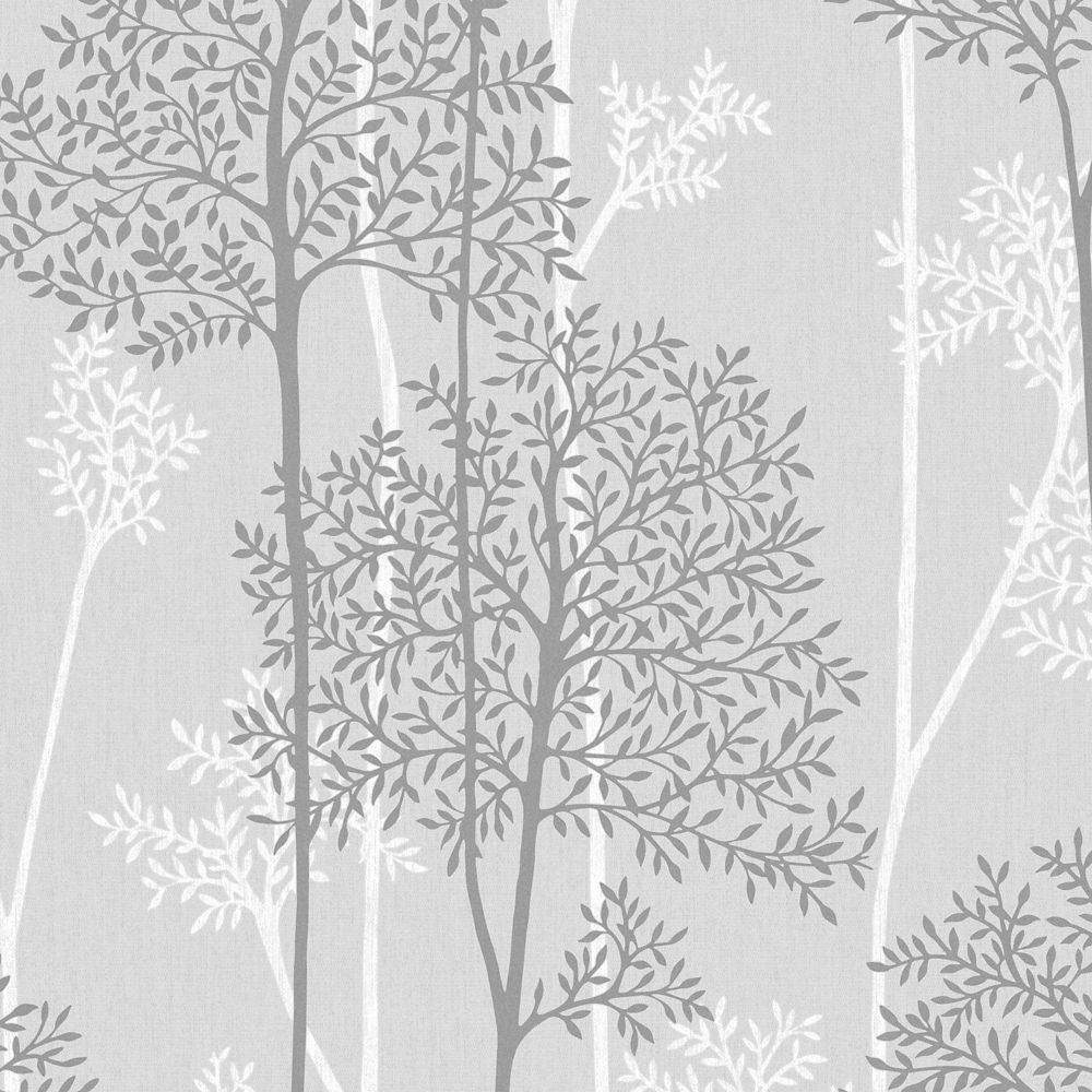 Graham & Brown Vintage Flock Grey Wallpaper | The Home ...