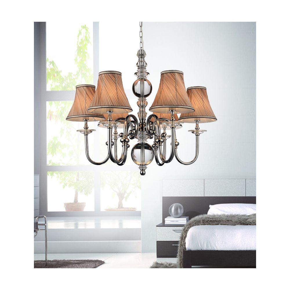 CWI Lighting 6 Light Chandelier With Beige Shades | The Home Depot Canada