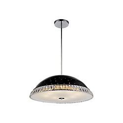 5 Light Pendant With Black Finish