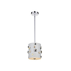 2 Light Mini Pendant With White Finish