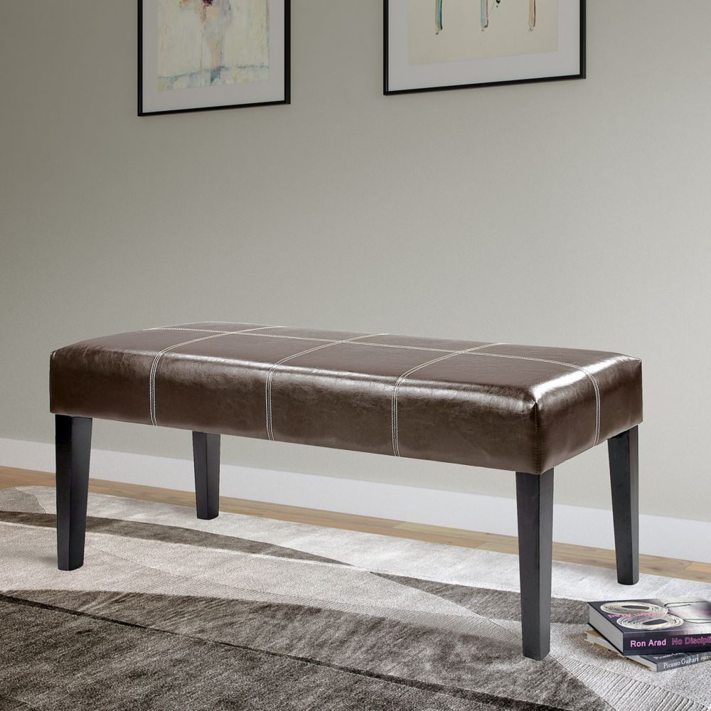 Corliving Antonio 47inch x 19inch x 16inch Solid Wood Frame Bench in