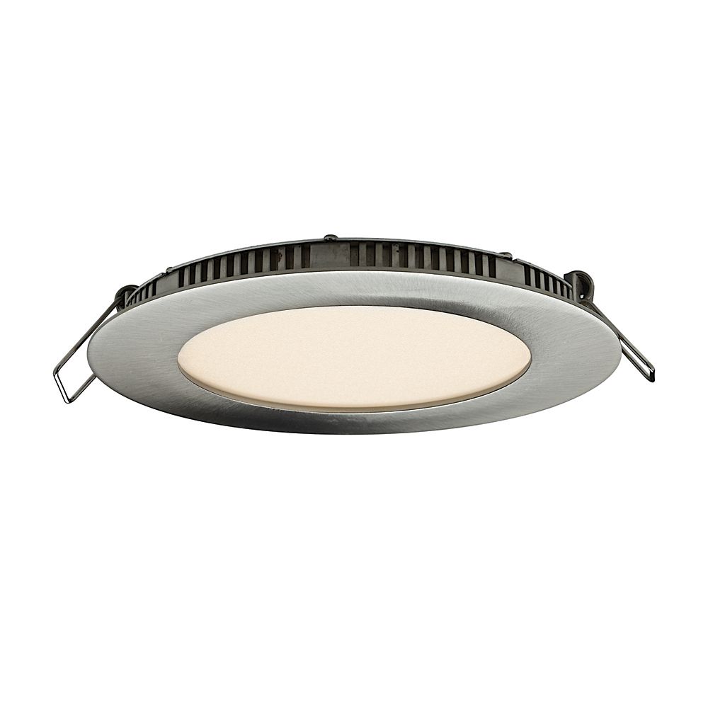 Illume Ultraslim 4 Inch LED Recessed Round Panel Light In Satin Nickel   P 1001009237 