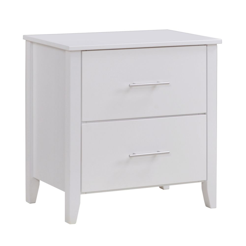 Corliving Ashland 24-inch x 25-inch x 16-inch 2-Drawer Nightstand in ...