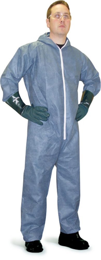Cordova Defender II Male 2X-Large White Coveralls with Attached ...