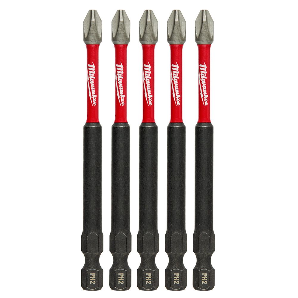 Milwaukee Tool 2 embouts Philips Shockwave 31/2 pouces en acier