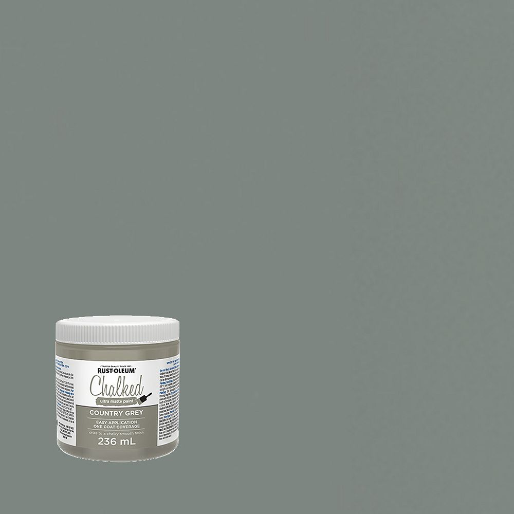 RustOleum Chalked Ultra Matte Paint In Country Grey, 236 Ml The Home