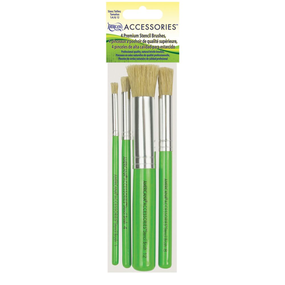 decoart premium stencil brush set stencil brush