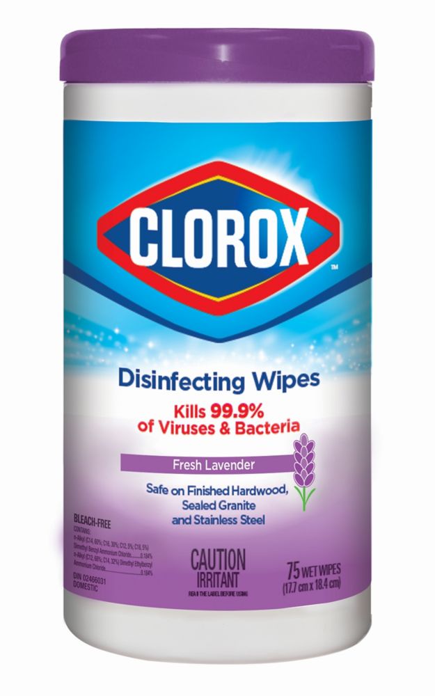 Clorox Wipes Disinfecting, Fresh Lavender The Home Depot Canada