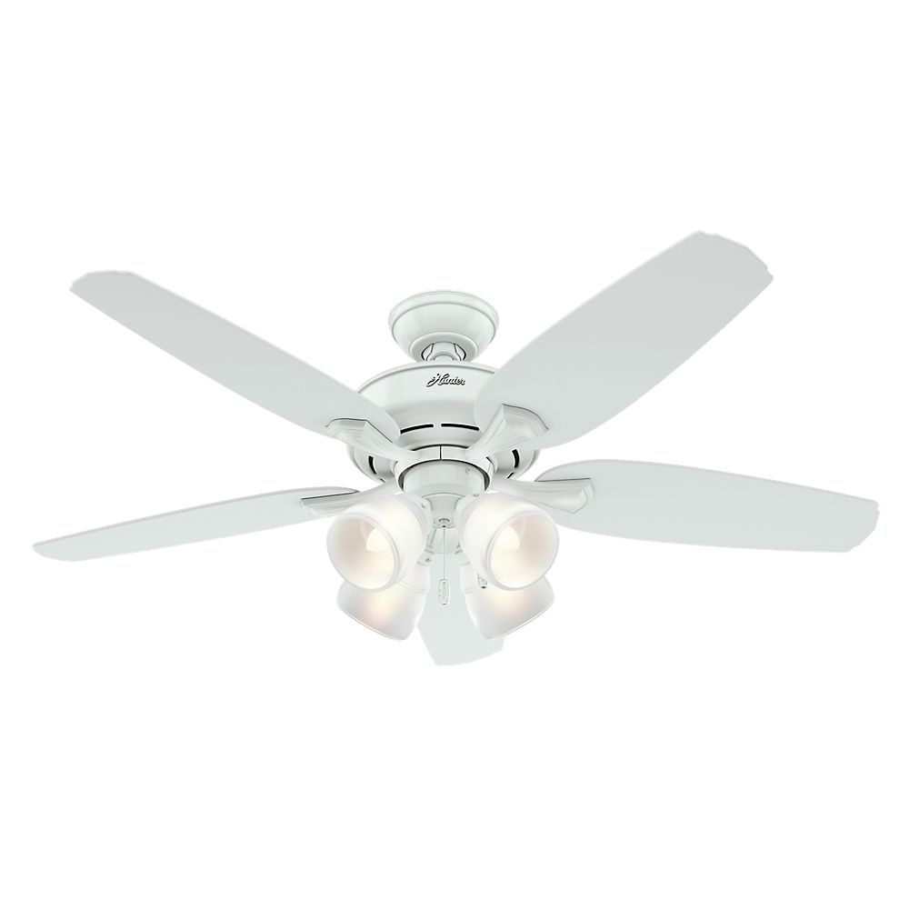 Hunter Hunter Channing 52 Inch White Indoor Ceiling Fan The Home