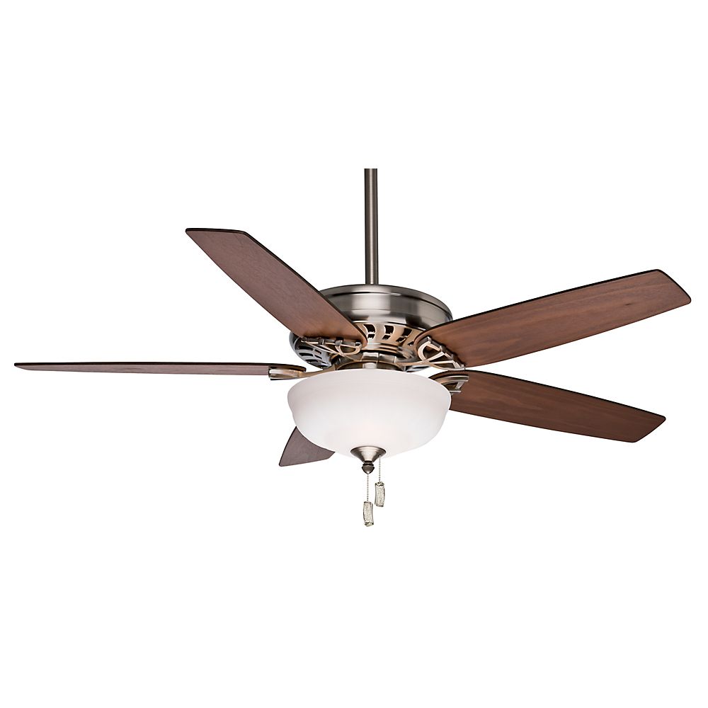 Concentra Gallery 54 Inch Indoor Brushed Nickel Ceiling Fan With Light