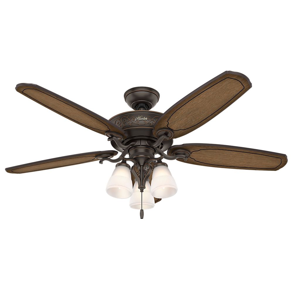 Hunter Osbourne 54 Inch Indoor Onyx Bengal Ceiling Fan The Home Depot   P 1001015652 