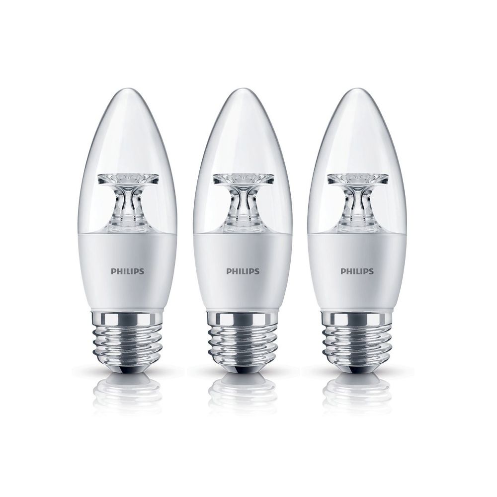 Philips 40W Equivalent Daylight (5000K) Chandelier Medium Base LED