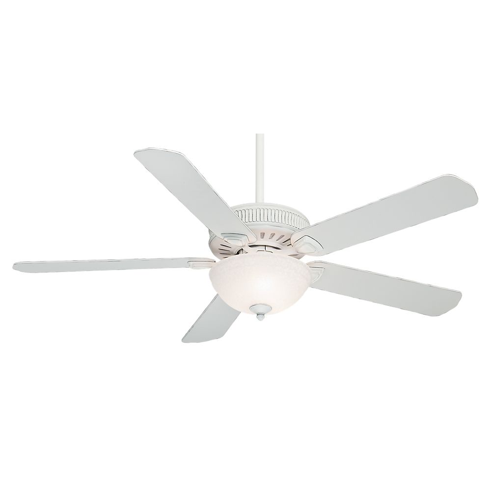 Ainsworth Gallery 60 Inch Cottage White Ceiling Fan With 4 Speed Wall Mount Control