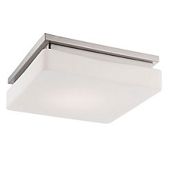 undefined Collection Ellsworth, plafonnier nickel satiné à 1 ampoule DEL