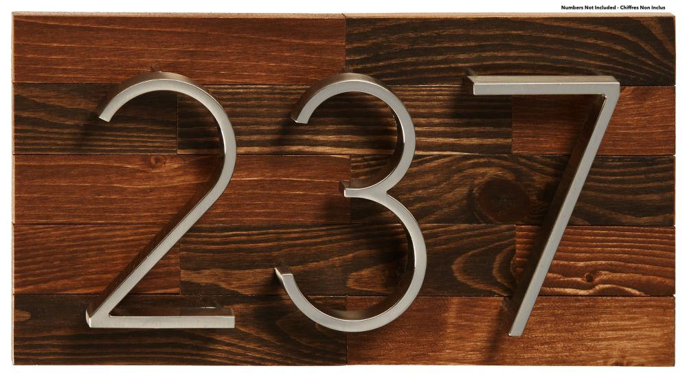 PRODF Rustic Wood Address Plaque, Small The Home Depot Canada