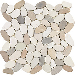 Si Bali Warm Blend Pebble Mosaics The Home Depot Canada Drag Image To Explore