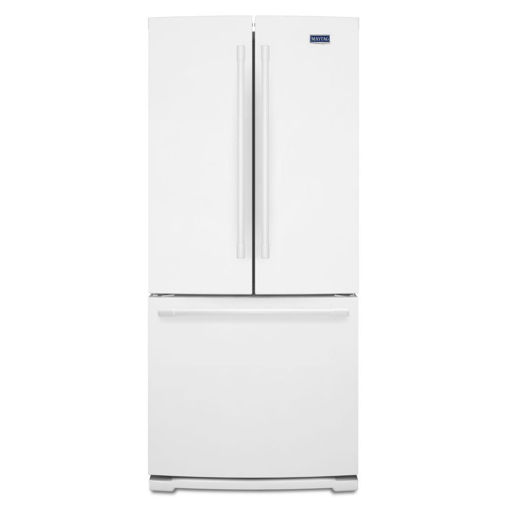 Maytag 30-inch W 20 Cu. Ft. Bottom Freezer Refrigerator In White | The ...