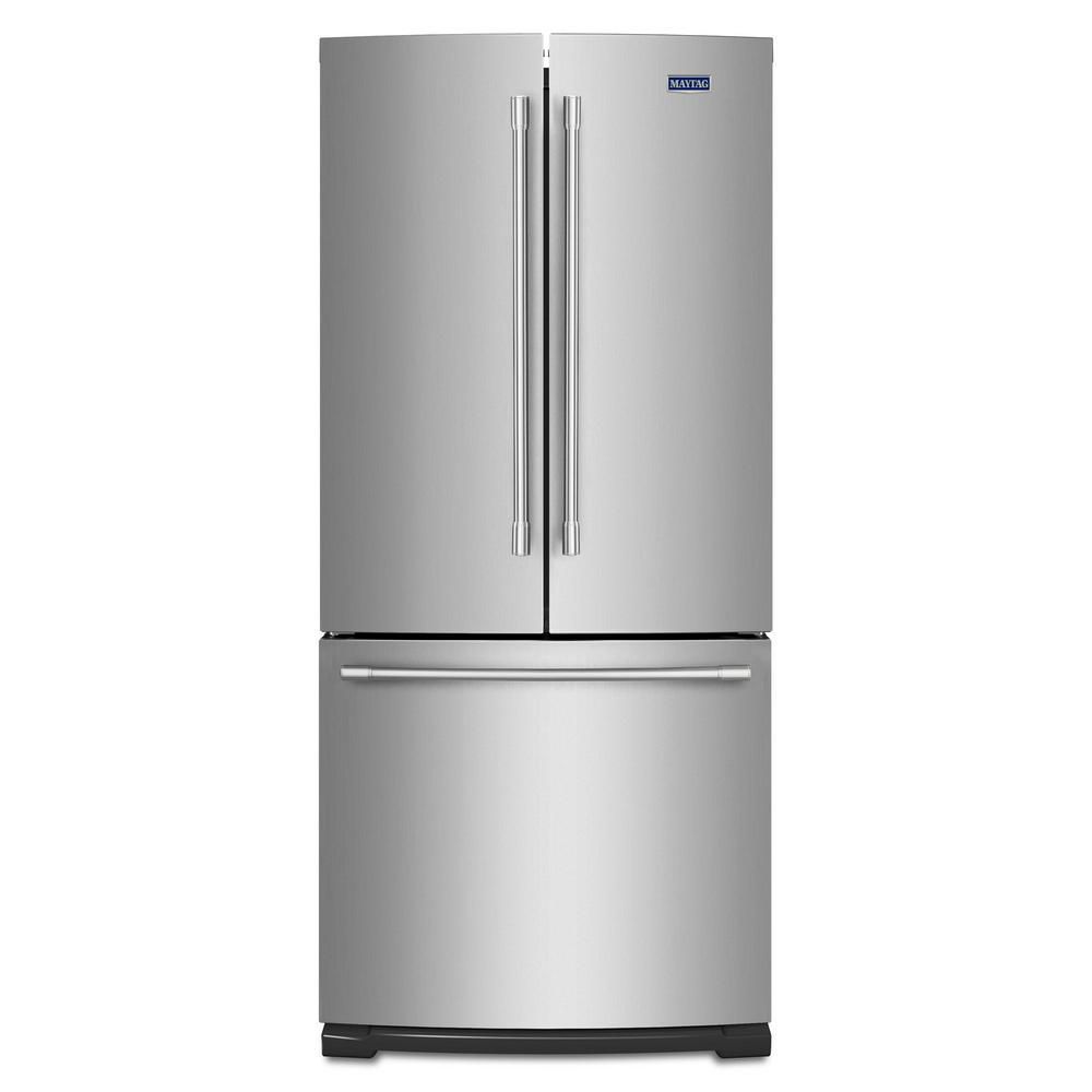 Refrigerators Fridges The Home Depot Canada 30 Inch 20 Cu Ft French Door Refrigerator With Bottom Freezer In Stainless