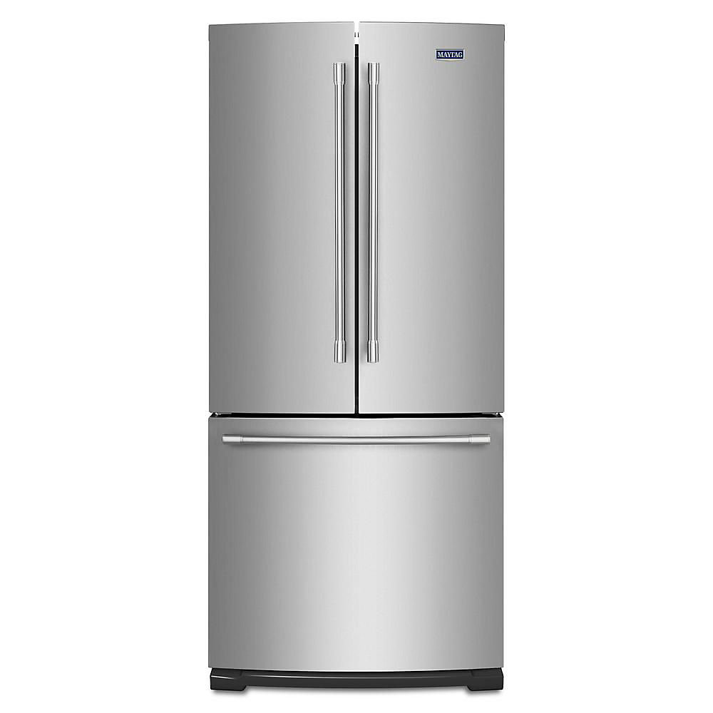 Maytag 30 Inch W 20 Cu Ft Bottom Freezer Refrigerator In