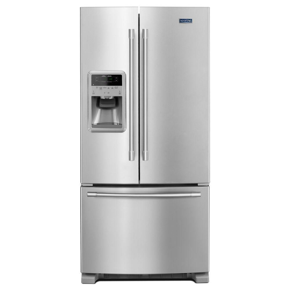 33 Inch W 22 Cu Ft French Door Refrigerator In Fingerprint Resistant Stainless Steel