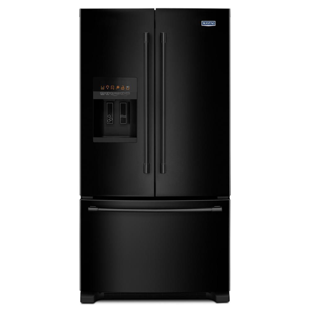 Maytag 36 Inch W 25 Cu Ft French Door Refrigerator In Black Maytag 36 Inch W 25 Cu Ft French Door Refrigerator In Black Energy Star
