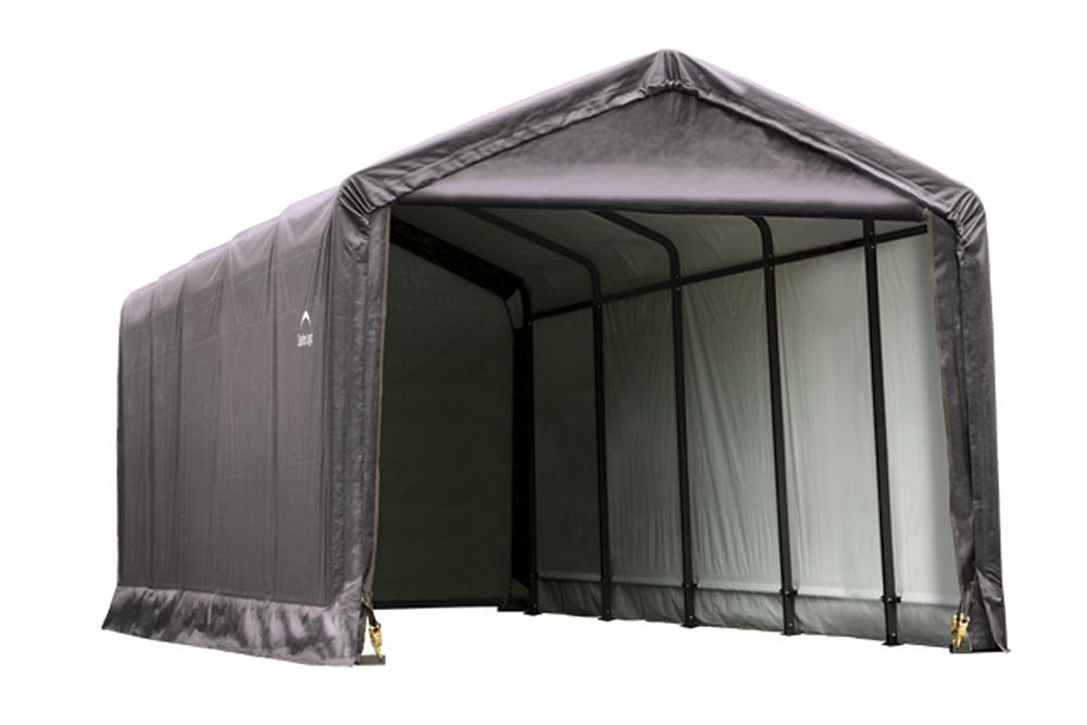 ShelterLogic ShelterTube 12 ft. x 25 ft. x 11 ft. Peak Style Garage ...