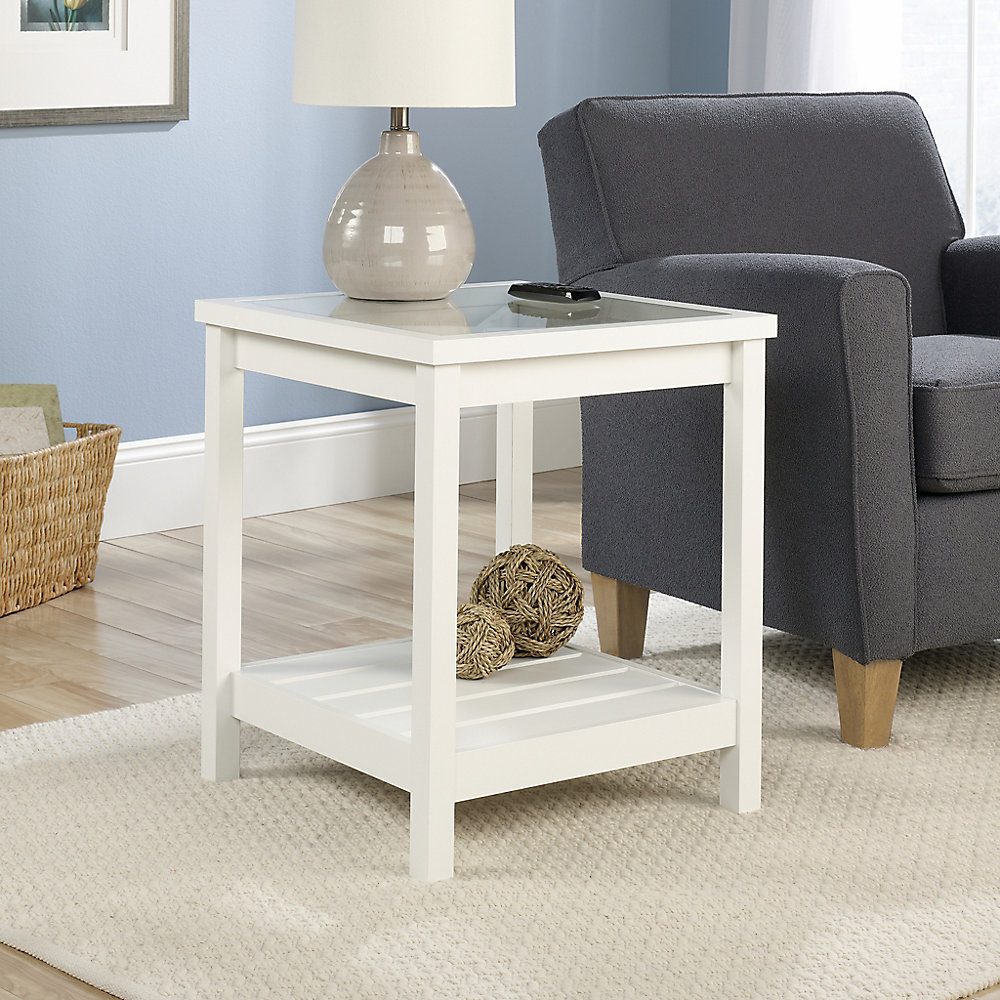 Cottage Road Side Table In Soft White