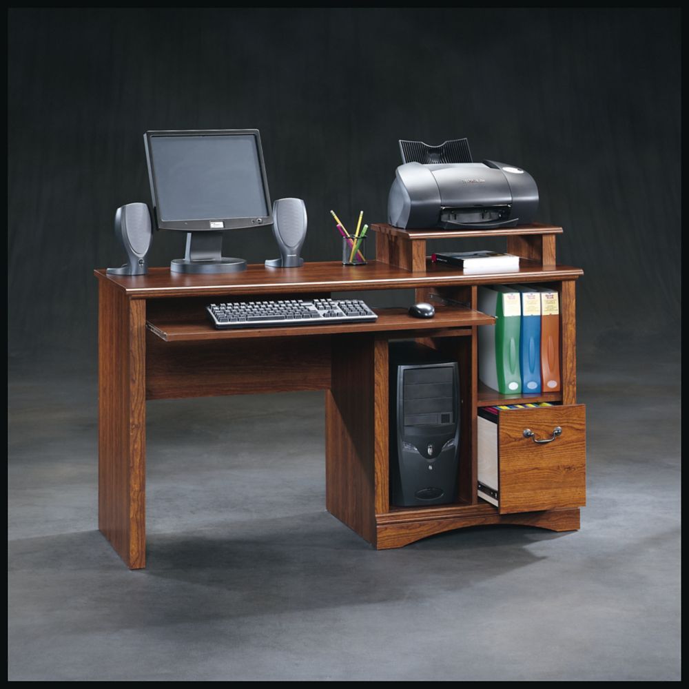 Sauder Camden County Computer Desk In Planked Cherry