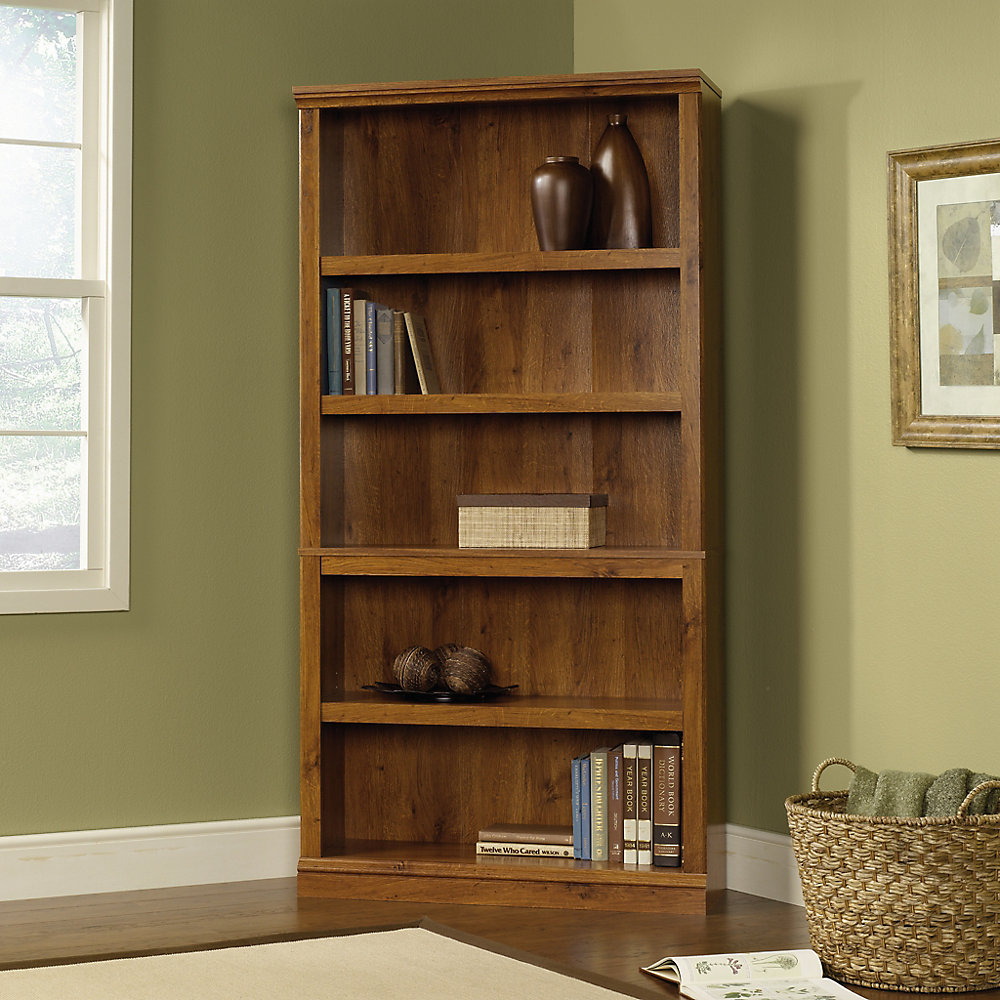 Sauder 5 Shelf Bookcase In Abbey Oak The Home Depot Canada Sauder 5 Shelf Bookcase In Abbey Oak