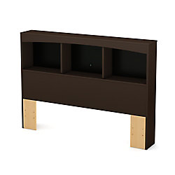 Step One Full Bookcase Headboard (54 Inch), Chocolate