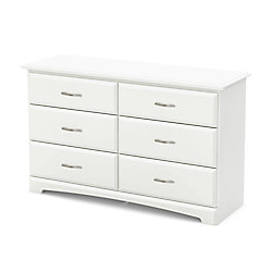 Callesto 6-Drawer Double Dresser, Pure White