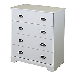 Fundy Tide 4-Drawer Chest, Pure White