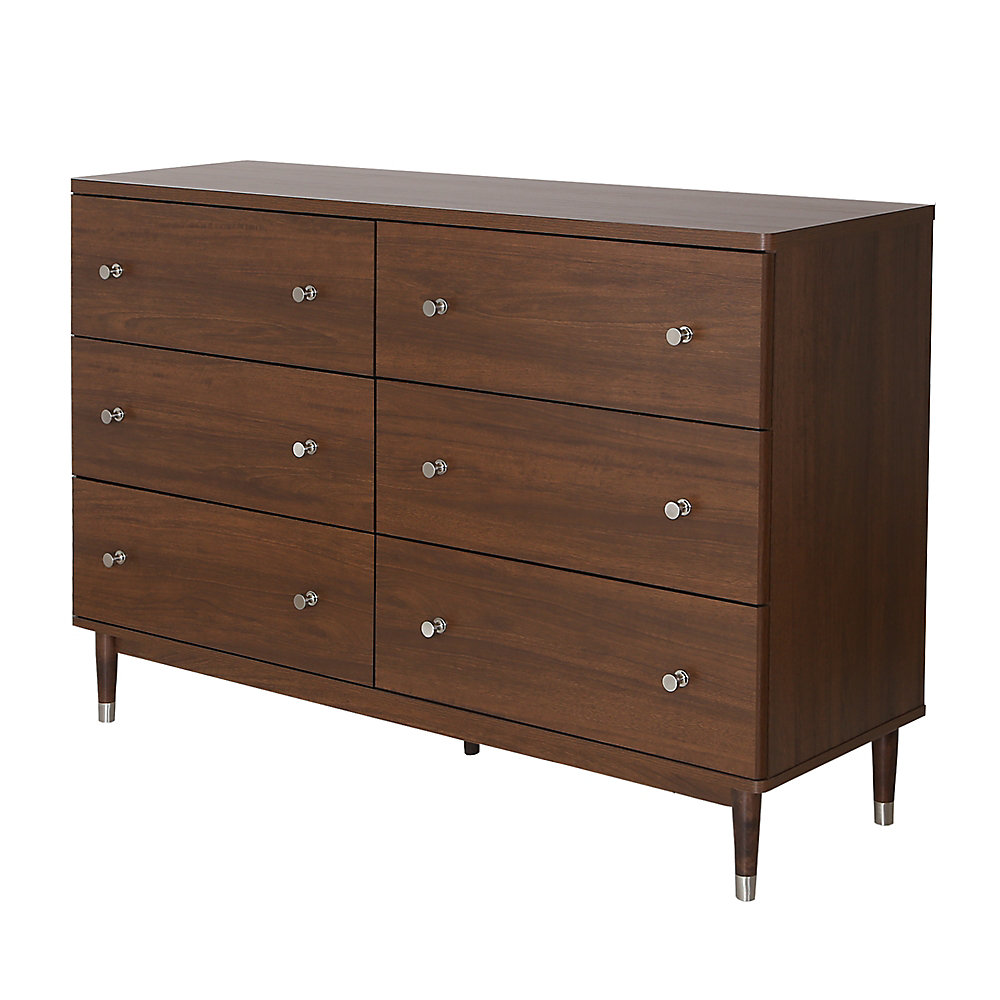 South S Olly 53 25 Inch X 35 5 16 6 Drawer Dresser South S Olly 53 25 Inch X 35 5 16 6 Drawer Dresser In Brown