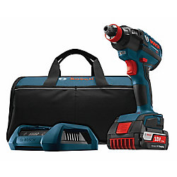 18V EC Brushless 1/4-inch and 1/2-inch Socket-Ready Cordless Impact Driver with Wireless Charging