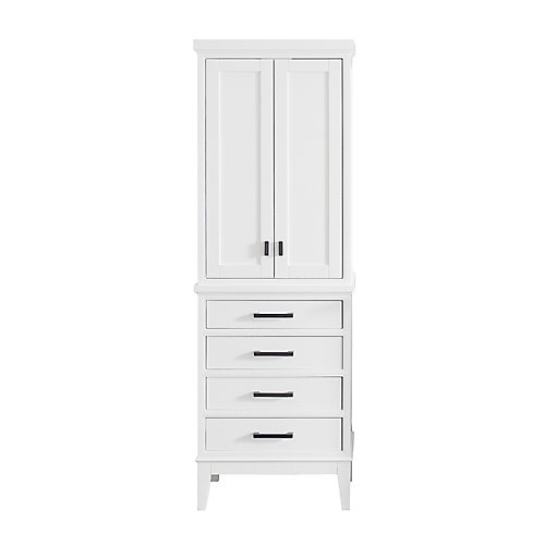 Avanity Madison 24 Inch Linen Tower In White Finish The Home