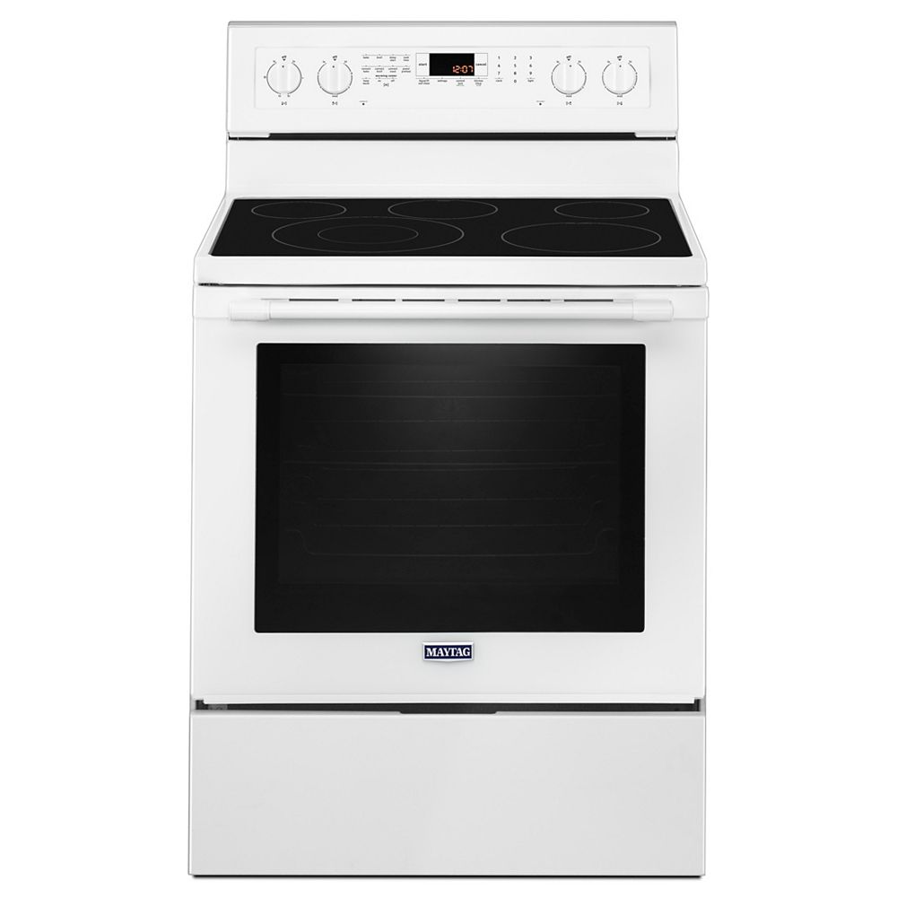 Maytag cuisinière électrique de 6,4 pi3 avec four à convection en blanc