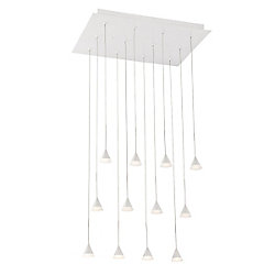 Collection Albion, lustre blanc à 12 ampoules DEL
