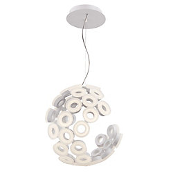 Collection Glendale, lustre blanc à 35 ampoules DEL