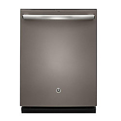 24" Top Control Built-in Tall Tub Dishwasher in Slate with Stainless Steel Tub and Steam Cleaning