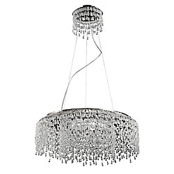 undefined Fonte Collection, 8-Light Chrome and Clear Round Chandelier